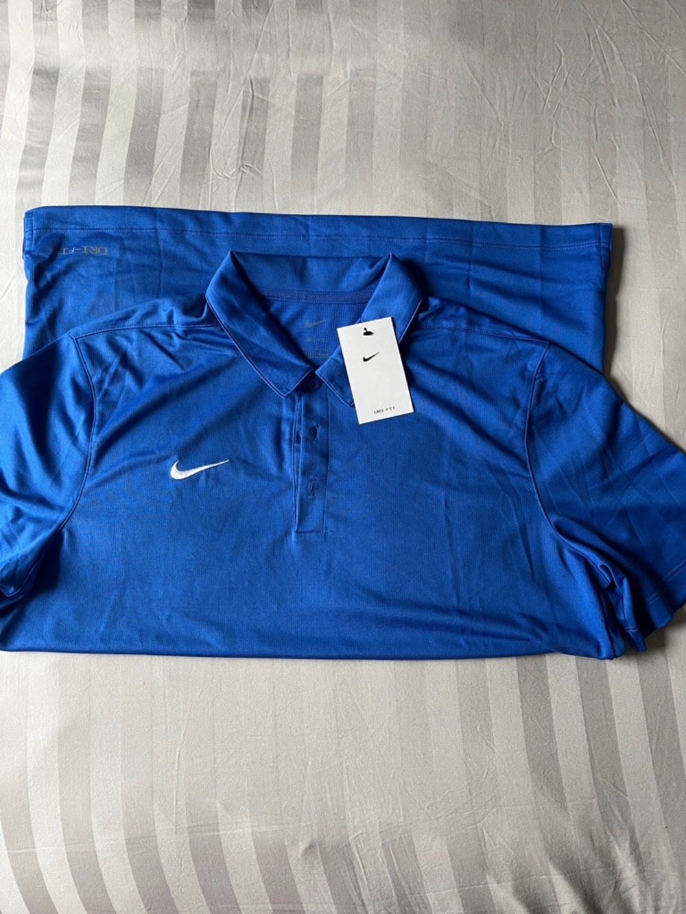Nike Men’s Polo Shirt - Bright Blue with White Swoosh
